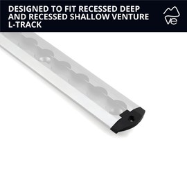 VanEssential Venture Track L-Track Plastic End Cap - Floor Recessed Deep and Shallow - 4 Pack