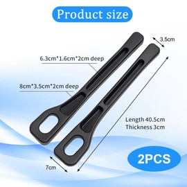 Daryunk 2pcs General Car Seat Gap Filler with Phone Holder, Leak Proof Organizer for SUVs, Trucks, and Sedans, Black