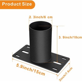 KSWLOR 4 PCS Slip Fitter Adaptor Brackets SlipFitter Adapter Fixture Transform The Slip Fitter in Arm Mounting Tenon Weatherproof for Outdoor Flood Lights
