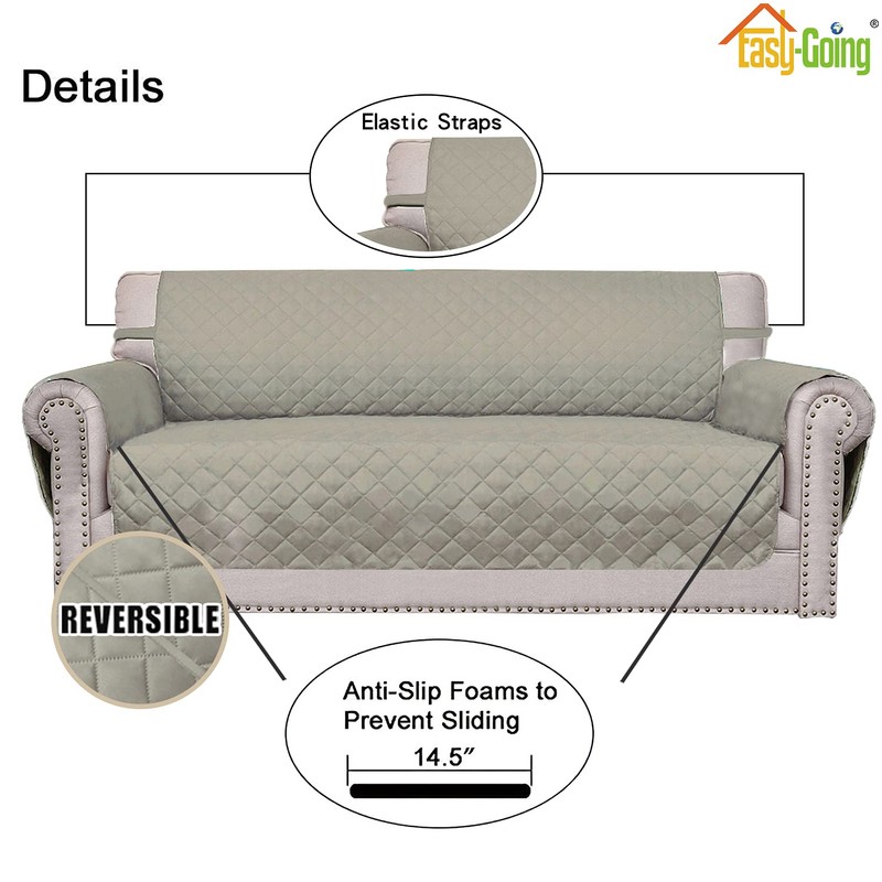 Easy-Going Reversible Oversized Couch Cover for 3 Cushion Couch Sofa