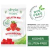 Simple Mixes Natural Gelatin Dessert, Raspberry, Strawberry & Cherry, Healthy