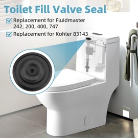 83143 Toilet Fill Valve Seal Replacement for Fluidmaster 242 and Kohler Models, Also Fit for Fluidmaster 200, 400 and 747 Models - 10 Pcs