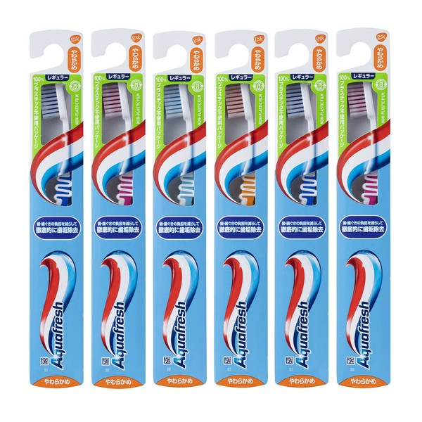 Aqua Fresh Toothbrush Regular (Soft) 6 pcs. *Color cannot be selected