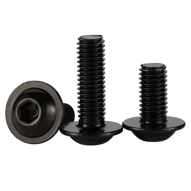 M8-1.25 x 10mm Flanged Button Head Socket Cap Screw Bolts,