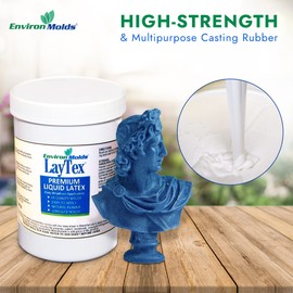 EnvironMolds LayTex Liquid Latex Mold Making Rubber, 32-oz. - Quality, Flexible, Detailed Reproductions for Plaster and Concrete