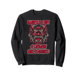 Hannya's Fury: A Demon Unleashed Hannya Mask Sweatshirt