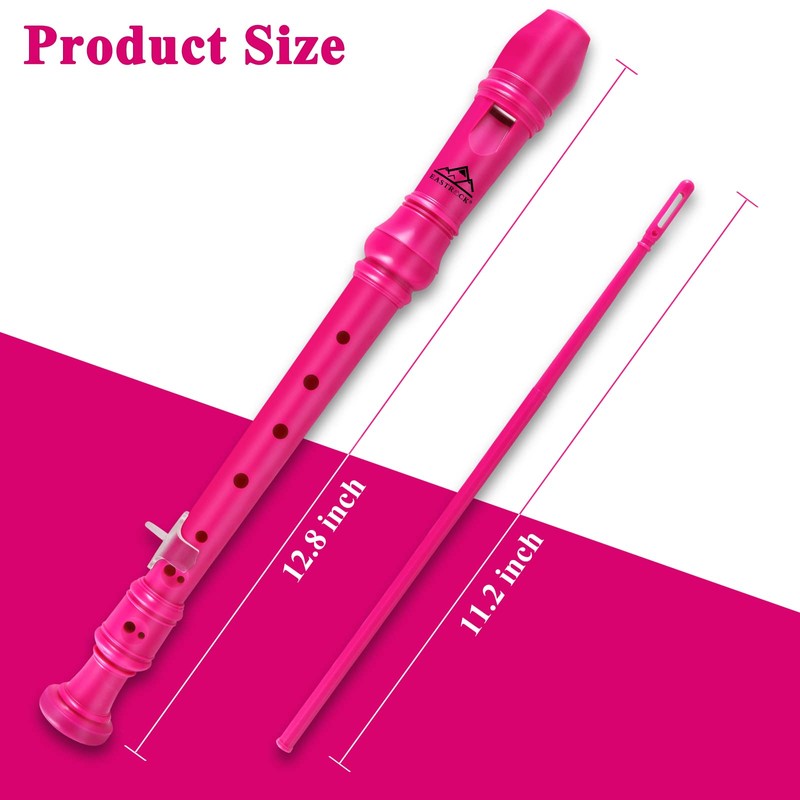 EASTROCK Recorder Descant Soprano Recorder C Key Recorder German 3-Piece