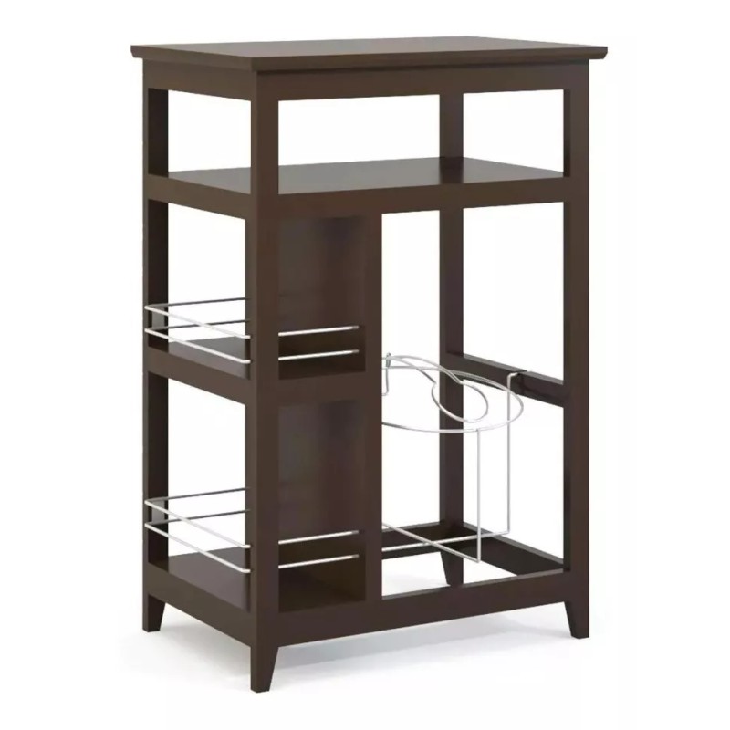 Tubogar Portagarrafón De Agua Mesa Multiusos Compartimentos Iza Café