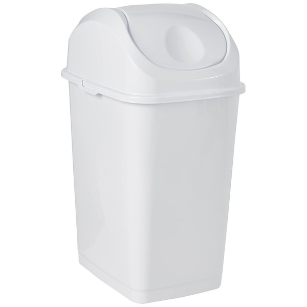 Superio 434 9.2 Gallon Slim Trash Can, Size: Pack of 1, White