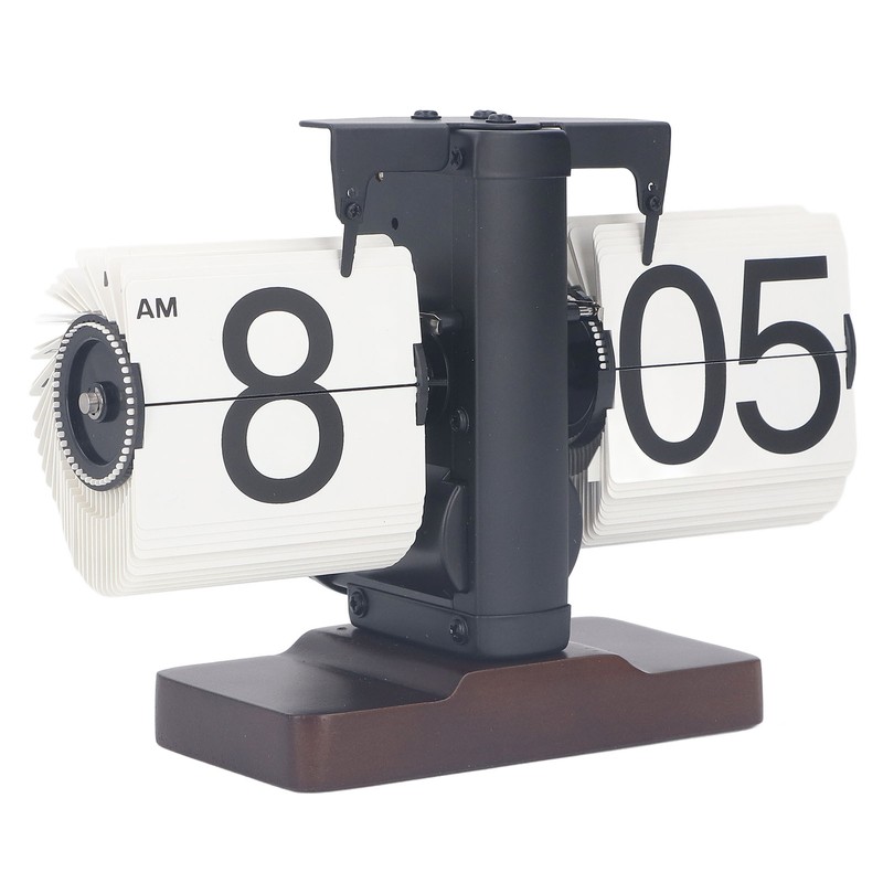 Digital Flip Dоwn Clock Retro Wooden Mechanical Flip Clock Desktop