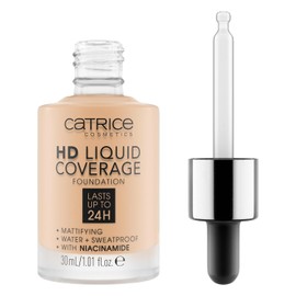 Catrice | Base de cobertura líquida HD | Cobertura alta y natural | Vegano y sin crueldad, 008 | Fair Beige