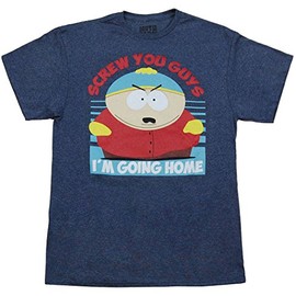 Animation Shops Cartman I'm Going Home T-Shirt-Large Heather Blue