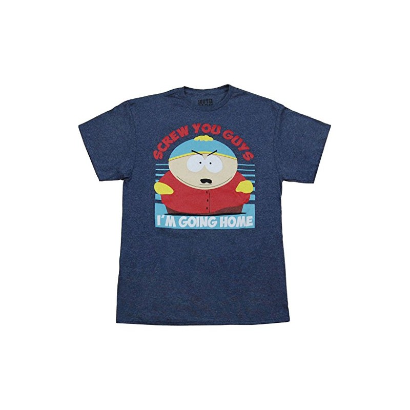 Animation Shops Cartman I'm Going Home T-Shirt-Large Heather Blue