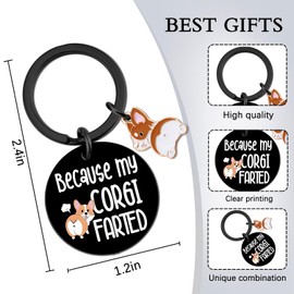 MOEXUKO Funny Corgi Keychain Corgi Gifts for Corgis Lovers Dog Lover Gifts for Women Men Corgis Themed Gift for Dog Lovers Birthday Thanksgiving Christmas Gift Dogs Lover Keyring
