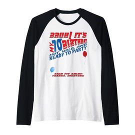 It's My 70th Birthday Men boy Sign My Shirt Bday Raglan Baseball Tee