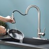 Kitchen Faucet with Pull Down Sprayer, Lead-Free Modern Single Handle