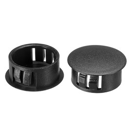 PATIKIL 22mm (7/8") Plástico Agujero Tapones, 60uds Empotrado Tipo Redondo Agujero Tapones Cubierta A Presión Bloqueo Agujero Tubo para Mesa Cocina Gabinete Muebles, Negro