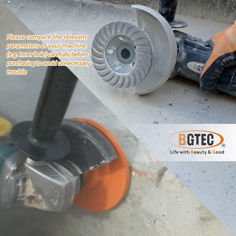 Diamond Cup Surface Grinding Wheel,BGTEC 100MM Turbo Row Concrete Diamond
