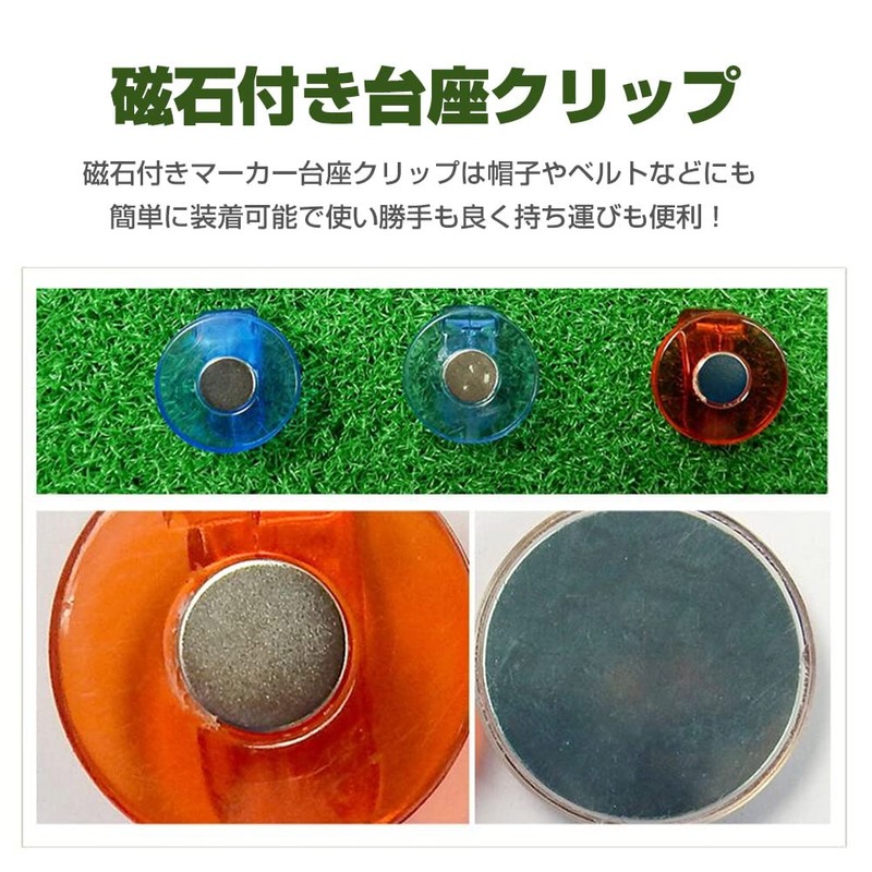 mitas ER-BLMK Golf Marker, Level, Blue, Magnet, Level Marker, Golf