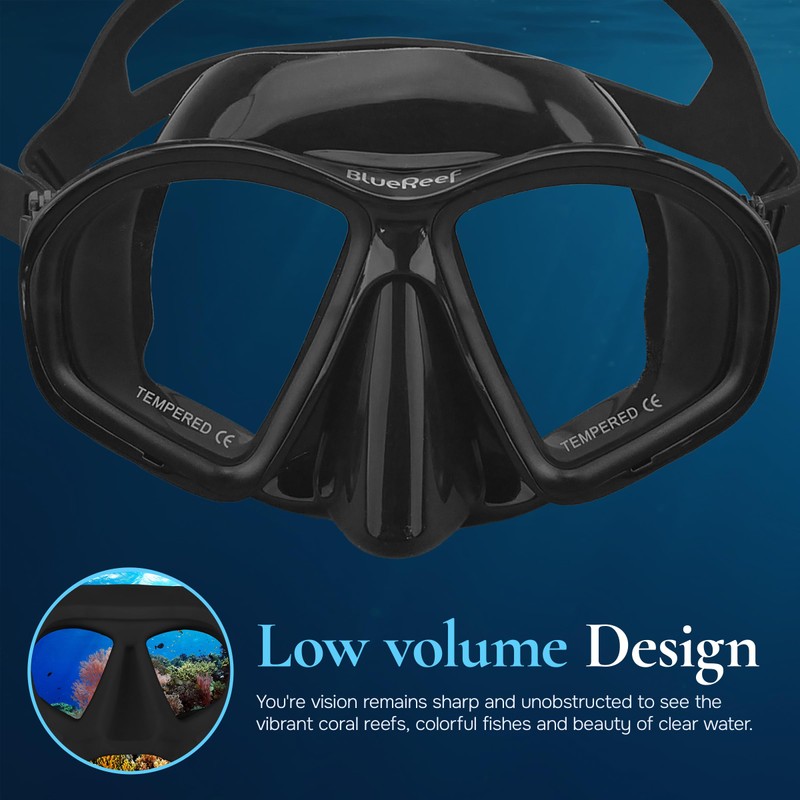 Blue Reef Freediving Mask - Black