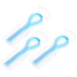 LimCryspp 150 Piezas hilo dental limpieza bucal flosser dental roscadores retenedor puentes enhebradores palillos dientes seda floja hilo nailon para corsé accesorios dentales nylon