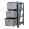 Domo Pak Organizador Cajonera Multiusos Gris 3 Cajones De Tela