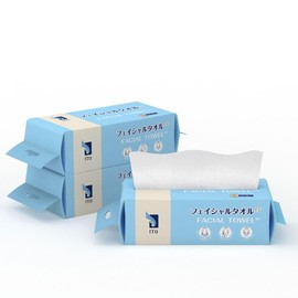 ITO Facial Towel, Thick, Facial Towel, Disposable Towel, EF, Cleansing Towel, Cotton Towel, For Rough Skin, Sensitive Skin, Face Wiping Sheet, Face Towel, Travel, Cleansing, Makeup, Makeup Remover, Atio, For Both Wet and Dry Sensitive Skin, Instant Moist