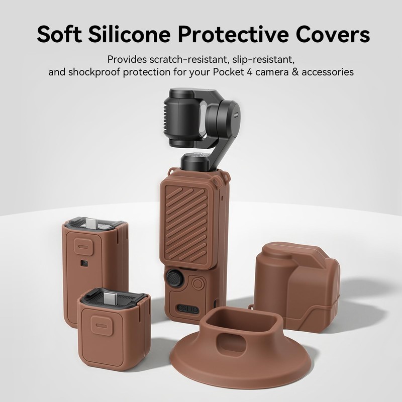 AMAZEAR Silicone Case Compatible with DJI OSMO Pocket 4, Pocket4