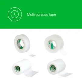 3M™ Transpore™ Surgical Tape 1527-1, 1 inch x 10 yard (2,5cm x 9,1m), 12 rolls/box