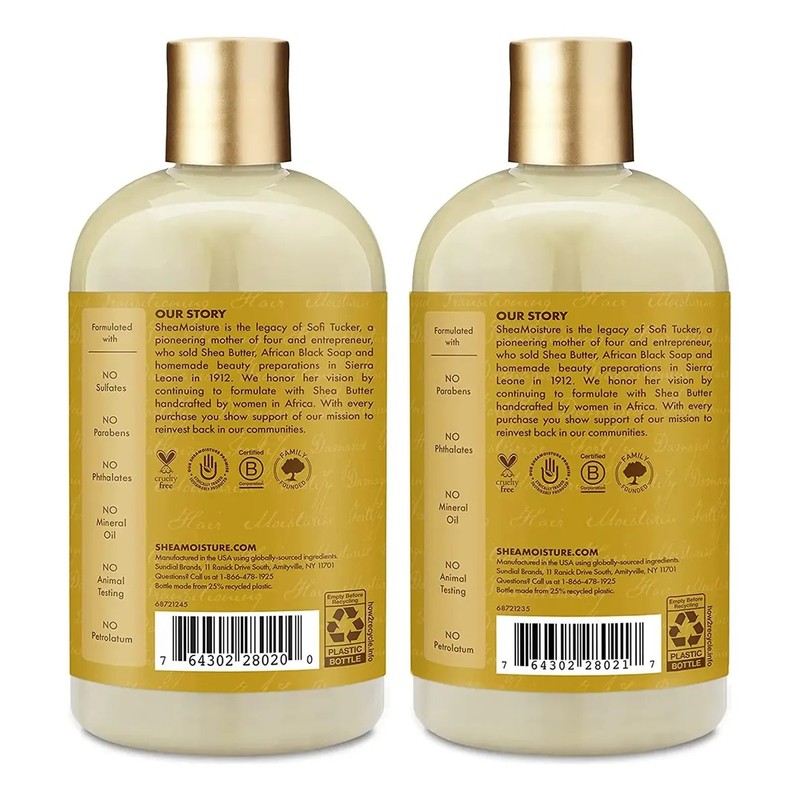 Shea Moisture Champú De Manteca De Karité De 13 Oz