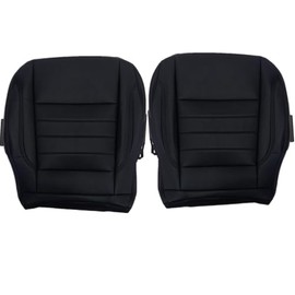 AOUTTUOA Driver & Passenger Side Bottom Microfiber Leather Seat Cover Black Compatible with Ford Escape 2013 2014 2015 2016