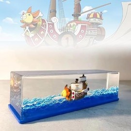Cruise Ship Fluid Drift Bottle, Unsinkable Boat in a Box, Titanic Cruise Ship Model Liquid Wave Cruise Ship Decoration, Cruise Ship That No Longer Sinks Toy, Unsinkable Boat for Gifts (blue-h)