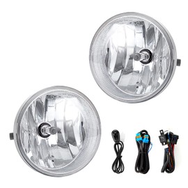 RAPOOSANS Kit de montaje de luces antiniebla de conducción para Toyota Tacoma 2005-2011 2007-2012 Tundra 2004-2006 Solara luz antiniebla de repuesto con interruptor de bombillas H10 de 12 V 42 W y kit de cableado