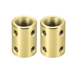 Boxonly Shaft Coupling 10mm to 10mm Bore Coupler Connector Joint Motor Accessories D16mm x L22mm for 3D Printer Encoder CNC Machine,Brass Color