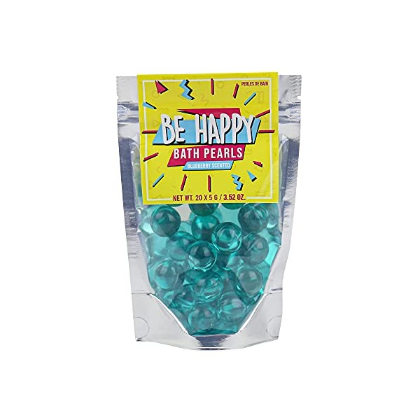 Gift Republic Bath Pearls Be Happy 20-Pack Blueberry Scent, Multicoloured
