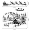 Christmas Mountain Trees House Clear Stamps for Card Making and