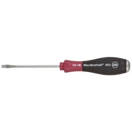 Wiha 53310 Slotted Screwdriver, Heavy Duty with MicroFinish Handle, 4.5 x 90mm