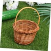 Gadpiparty 1PC mini rattan basket miniature woven baskets basket with