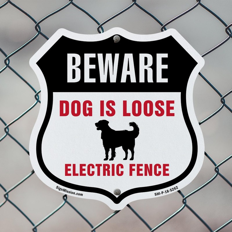Beware Dogs Are Loose Invisible Fence 12 inch X 12
