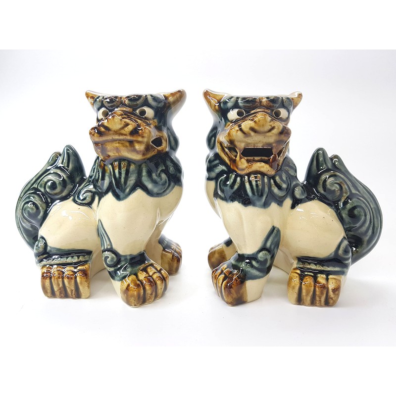 Yachimun (Okinawa Pottery) Asahi Pottery Shisa Tide Height 4.5 inches
