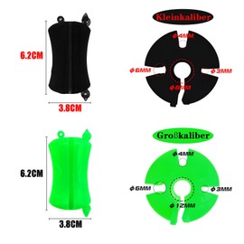 lyxdhyg Pack of 4 Fishing Rod Tie Holder, Fishing Rod Holder, Fishing Rod, Fishing Accessories, Portable Fishing Rod, Reusable Rod Holder, Fishing Tool (Black + Green / Two Calibers)