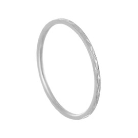 IFUAQZ Stainless Steel 1MM Thin Midi Stacking Rings Shiny Engagement Wedding Bands for Women Girls Silver Size 9