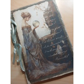 Handmade Junk Journal Booklet "WICCAN" GRIMOIRE SPELLBOOK HANDMADE