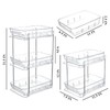 IPENP Clear CD Organizer, 3-Tier Sliding Drawer Storage Shelf -