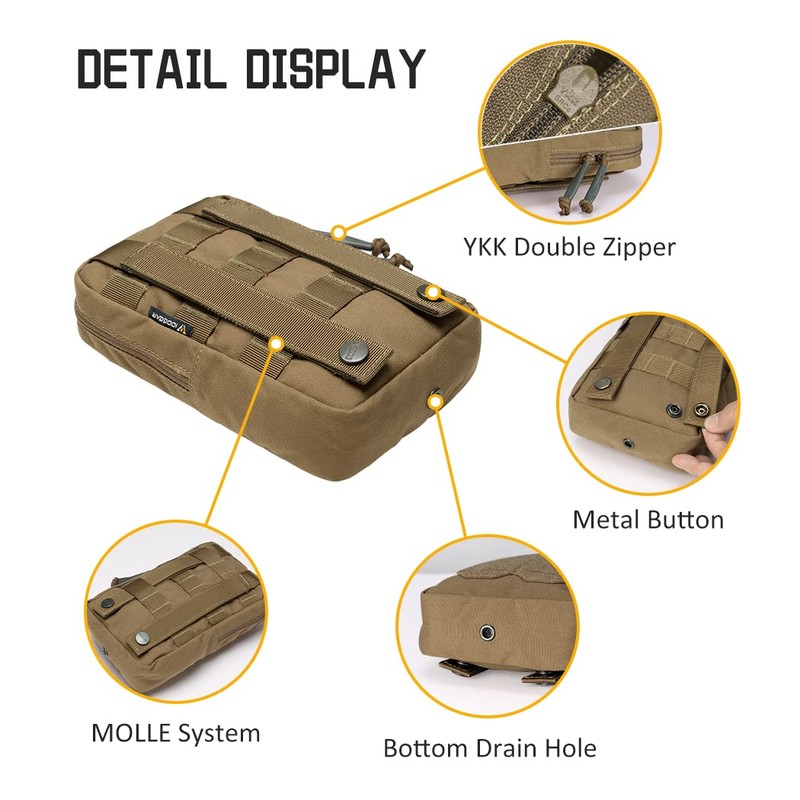 IDOGEAR Tactical MOLLE Pouch Multi-Purpose Compact EDC Small Utility Pouch