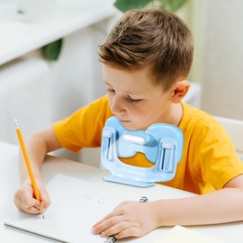 Sitting Posture Corrector for Kids,Desk Upper Back Posture Brace with Light | Soft Double Nap Pillow Adjustable Height Posture Corrector for Reading and Writing