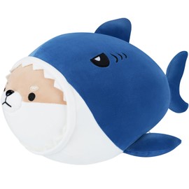 Shark Dog Cuddly Toy Large Shiba Inu Plush Toy Shiba Inu Cuddly Toy Shark Cushion Animal Cushion Plush Toy Plush Cushion for Children and Adults, Plush Toy Cute Shark Stuffed Toy Dog Soft Plush