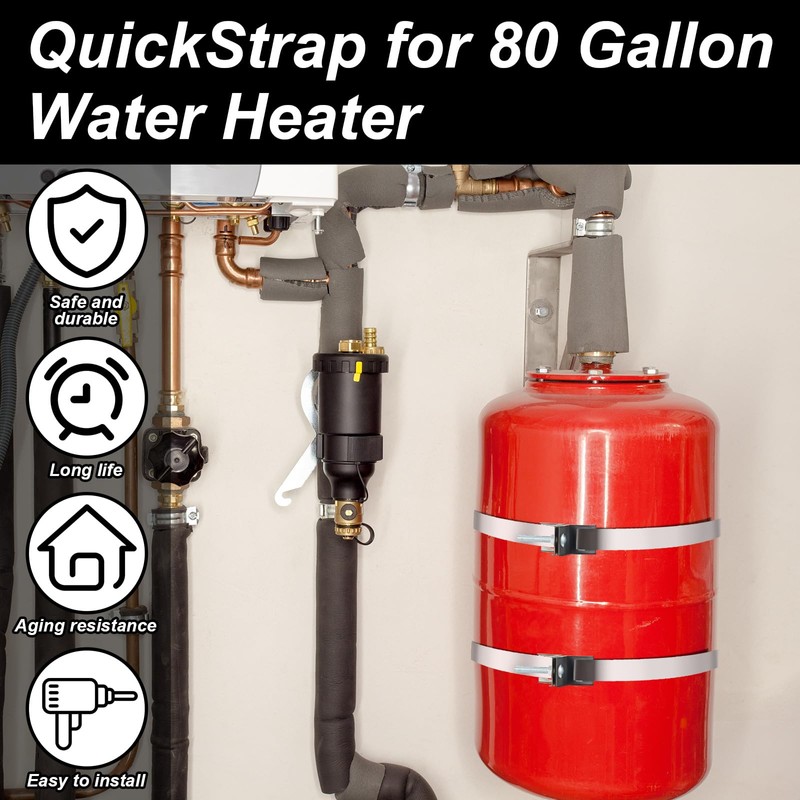 Zonon 2 Set Seismic Water Heater Strap Kit Adjustable 90''