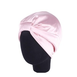Imitated Silk Sleeping Cap Sleep Hat Womens Night Hair Styling Care Bonnet Wrap - One Size Fits All, Night Bonnet Wrap to Prevent Frizz, Split Ends and Promote Natural Oil Dispersion