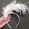 Nnverseryy Women's 20s 50s Feather Fascinator Headband Hairband Hat Tea